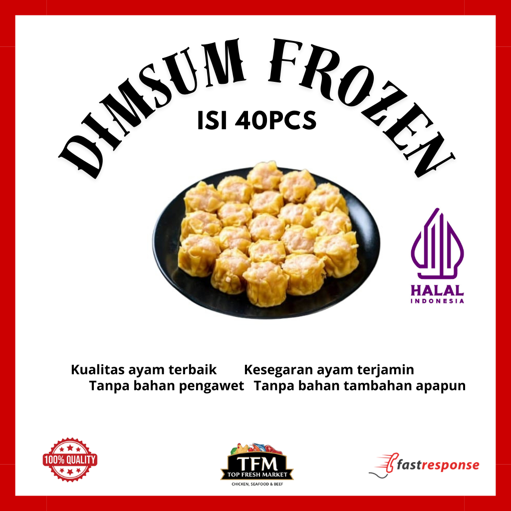 

[TFM] Dimsum Frozen Isi 40pcs / Siomay Frozen Halal Lezat Surabaya Termurah