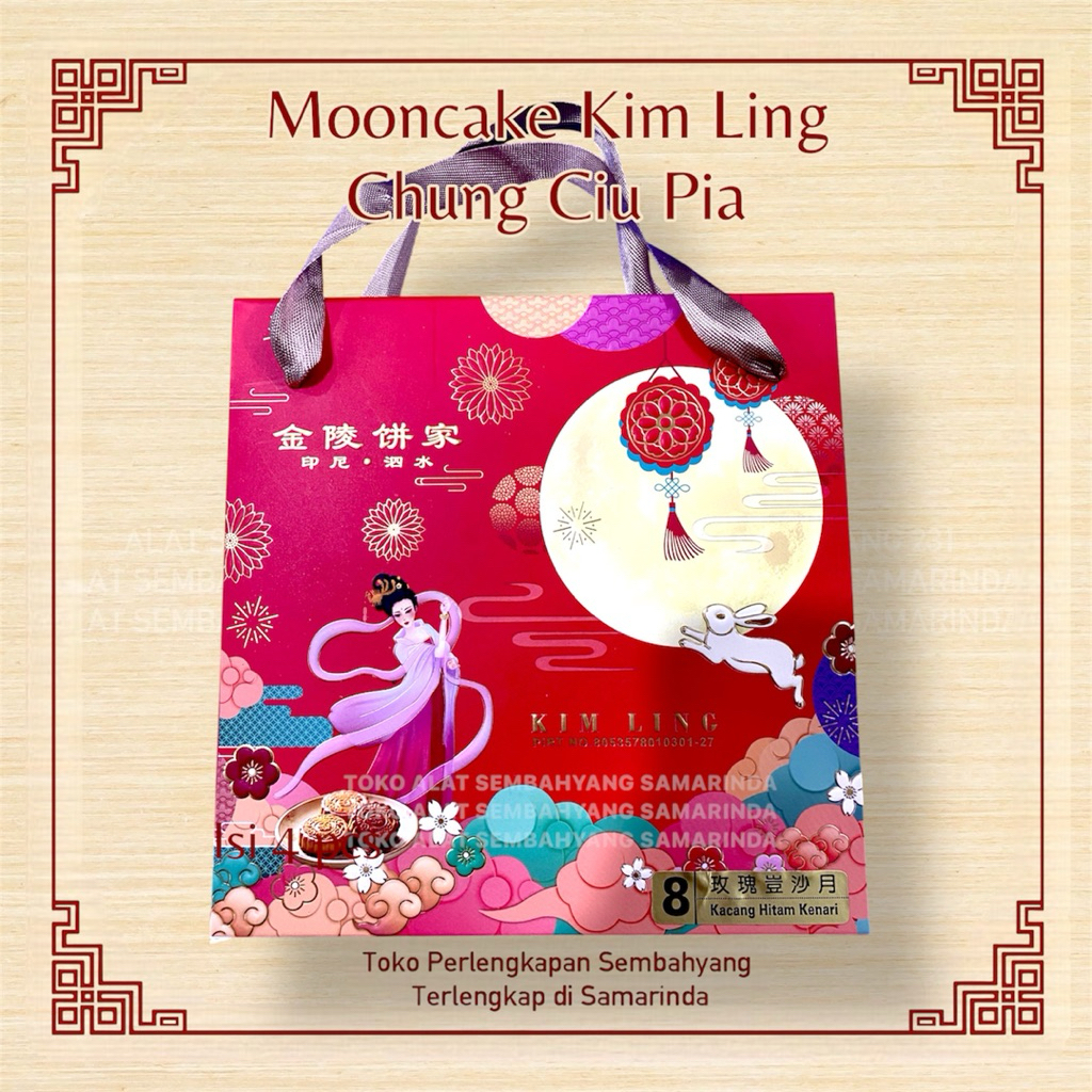 KIM LING Mooncake KACANG HIJAU TELUR / kue bulan chung ciu pia HALAL