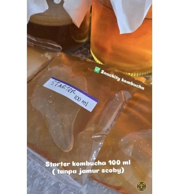 

Starter Kombucha 100 ml, tanpa Scoby untuk hasil kombucha 500 ml