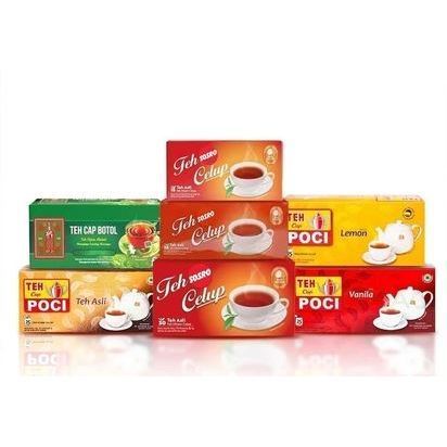 OKHI - IND - Teh Celup Sosro | Cap Botol Hijau | Poci | Hitam Berkualitas | Bonteh Teh Celup