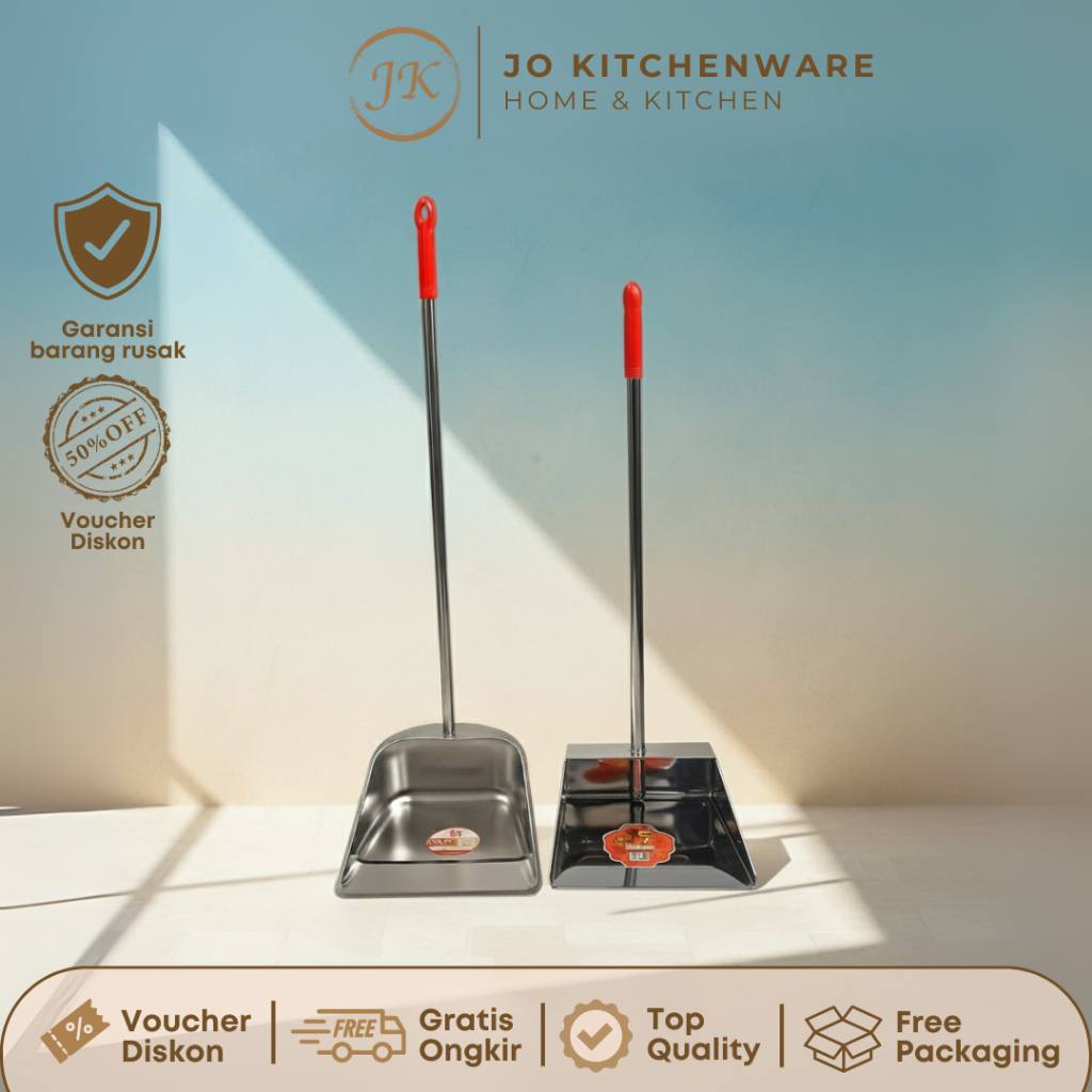 Serokan sampah / Pengki sampah cikrak stainless tebal anti karat P20