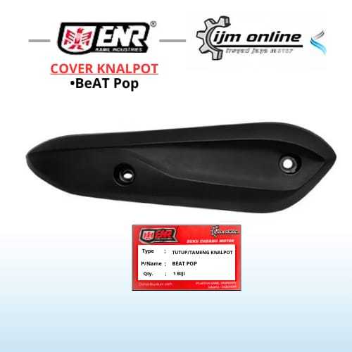 Cover Knalpot Beat Pop/Tutup/Tameng kenalpot Beat Pop Merk ENR original