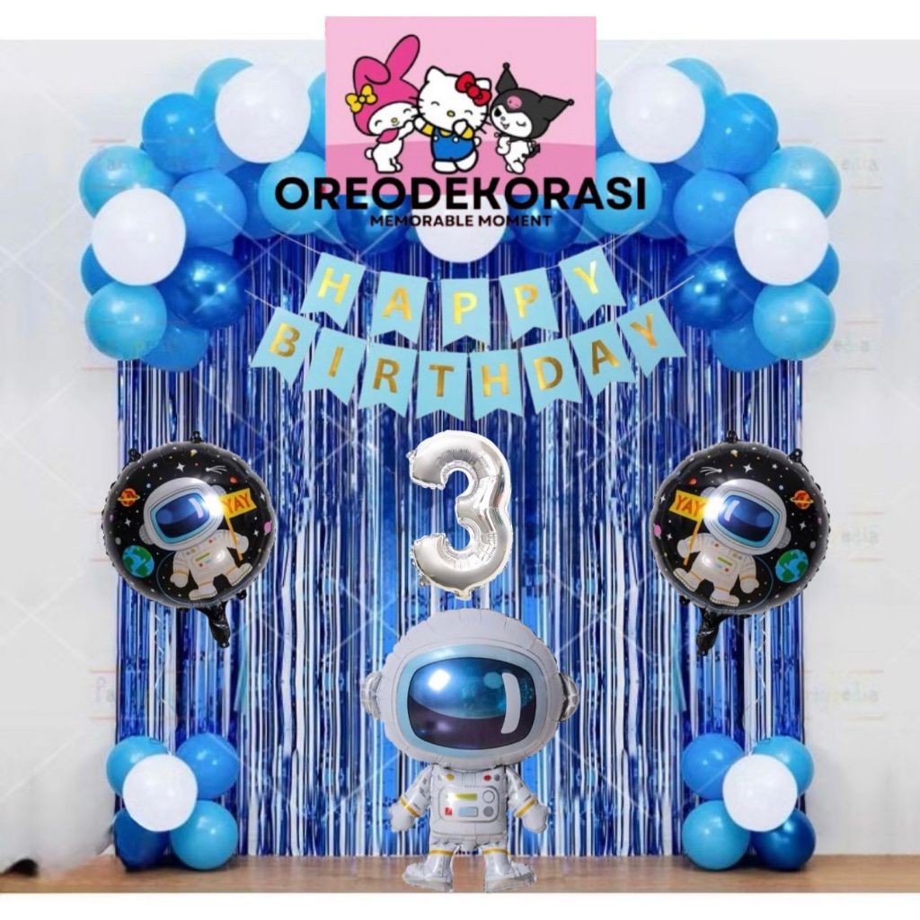 PAKET DEKORASI ULANG TAHUN ANAK LAKI-LAKI TEMA ASTRONOT