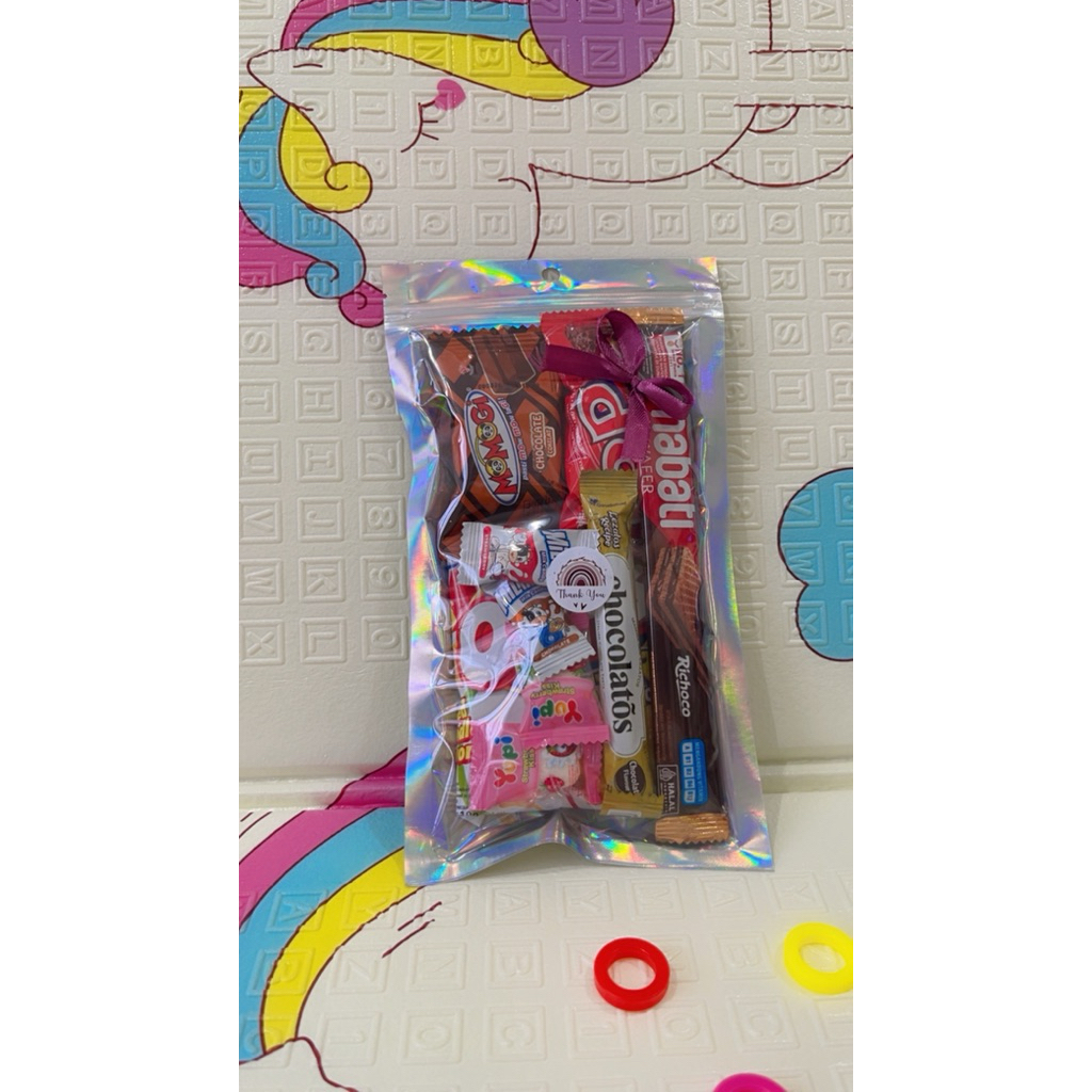 Bucket mini snack ulang tahun/perpisahan/hampers/parcel versi panjang