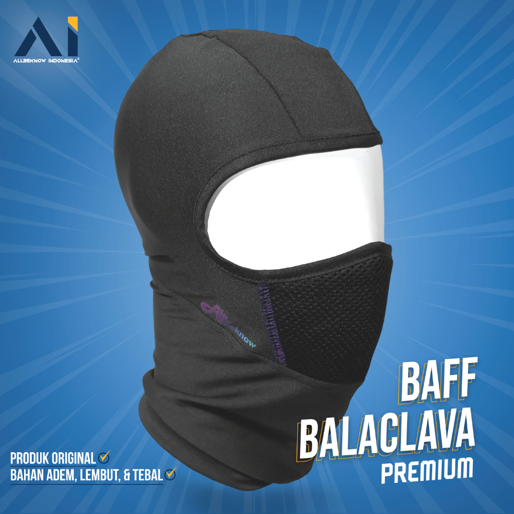 PREMIUM BALACLAVA -  Masker Helm Full Face – Masker Ninja –  Topeng Kain - Tutup Muka - Masker Origi