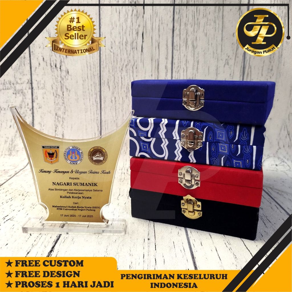 Plakat, Plakat KKN, Plakat magang, Plakat PKL, Plakat akrilik, Plakat PKL murah, Piala magang