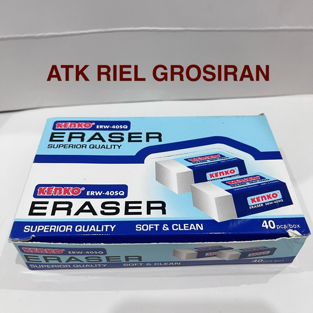

PENGHAPUS PENSIL ERASER / STIP KENKO 40SQ PUTIH 1KOTAK 40PC