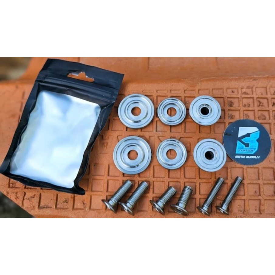 Ring Manisan Baut Shock Begel / Manisan Shock Belakang CB GL100 Stainless Set