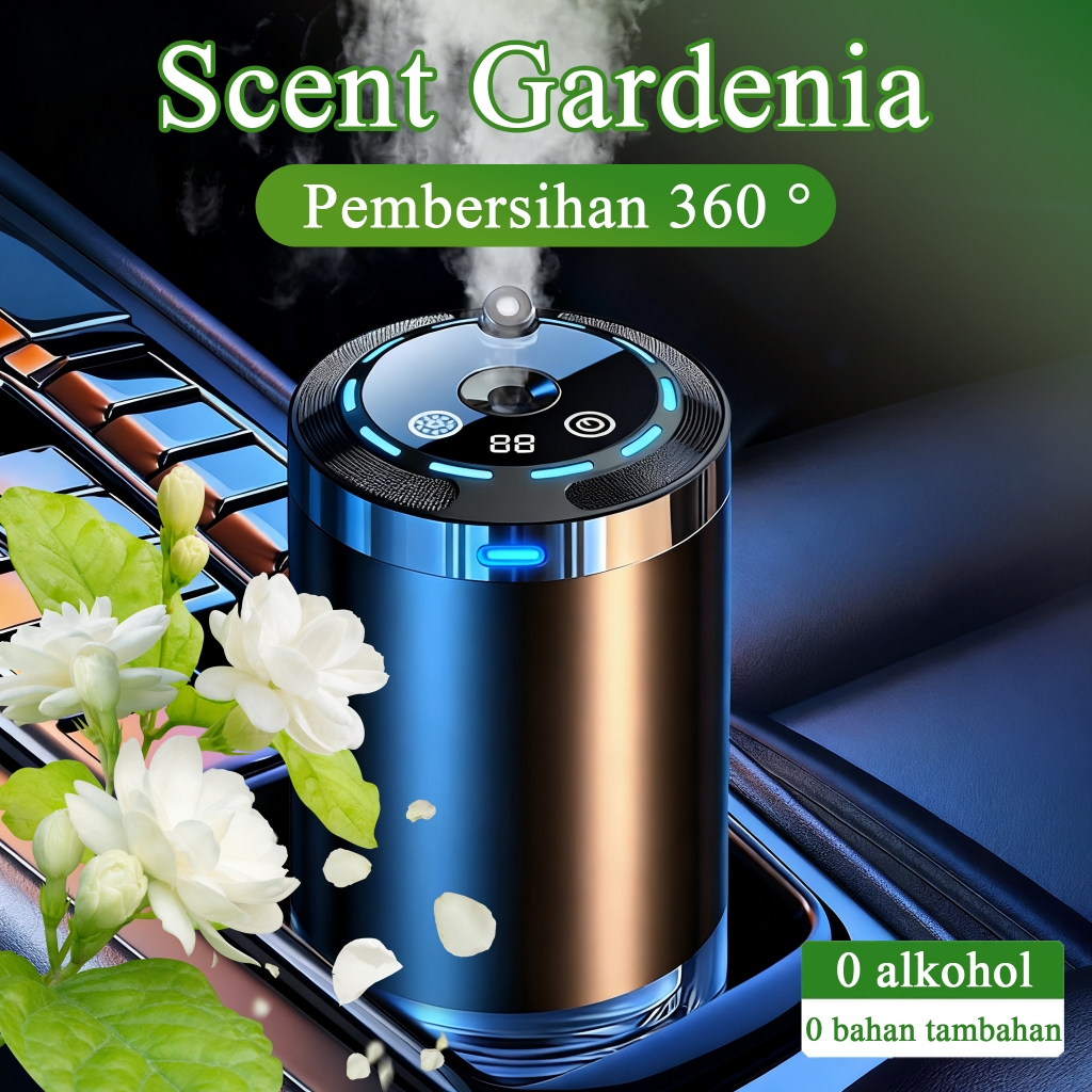 【100% EKSTRAK TANAMAN】Diffuser Aroma Mobil - Aroma Gardenia Alami , Ekstrak Tanaman 100%, Wangi Sega