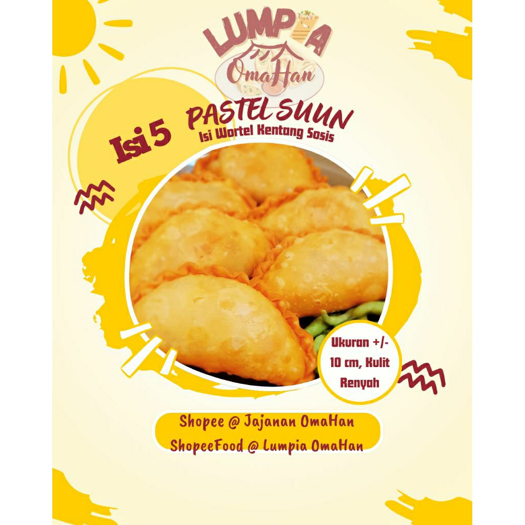 

Pastel SOUN/ SUUN Frozen ISI 5- Gorengan Homemade Camilan Praktis Kulit Renyah