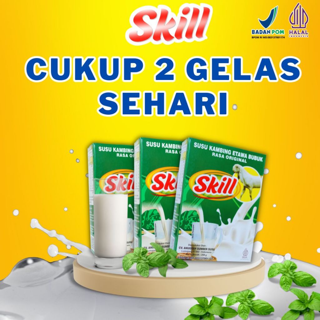 

Susu Skill Susu Bubuk Kambing Etawa 100% Murni