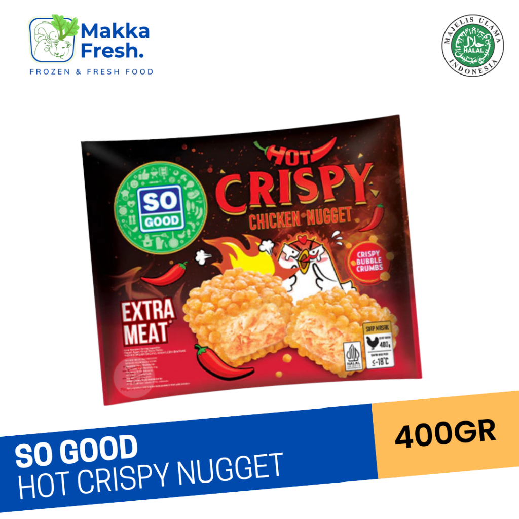 

so good hot chicken nugget 400 gram