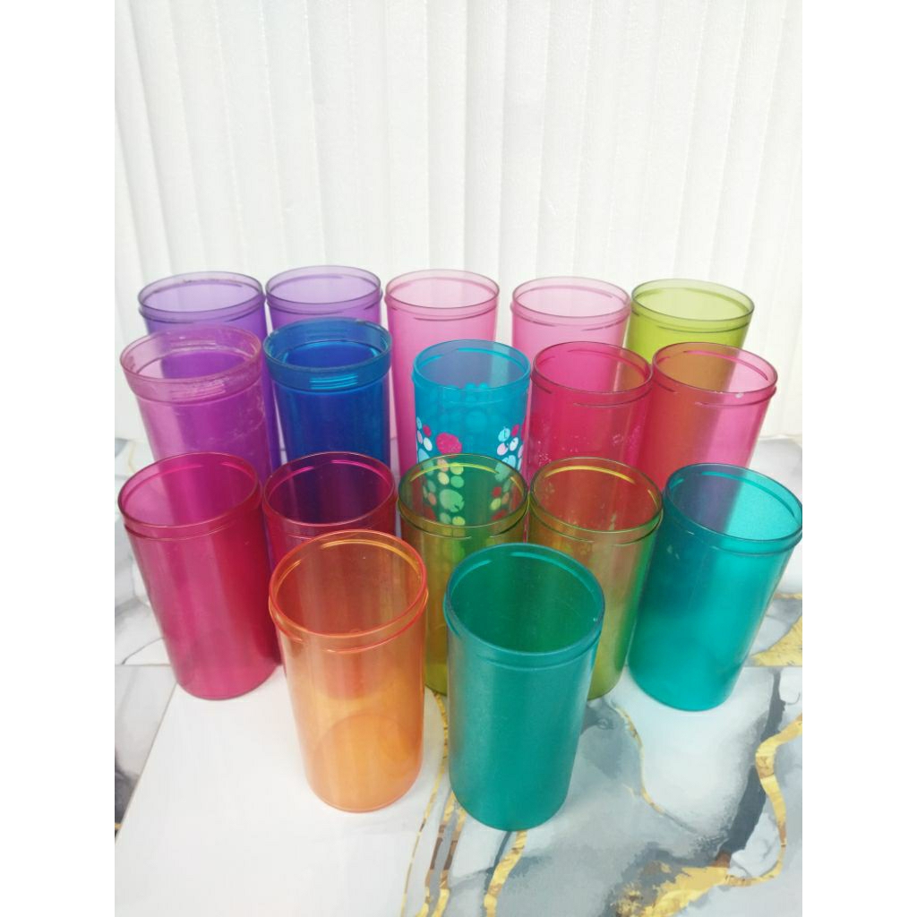 gelas crystal 300ml, 400ml, 500ml tupperware second preloved