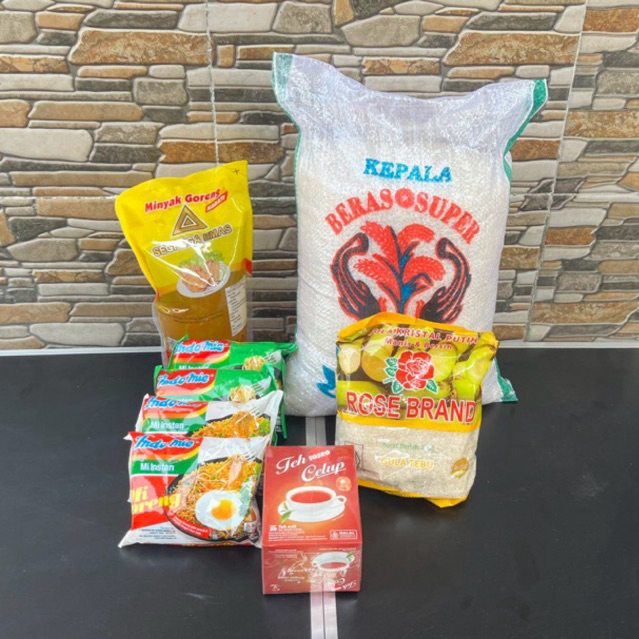 

Paket sembako beras 5 liter