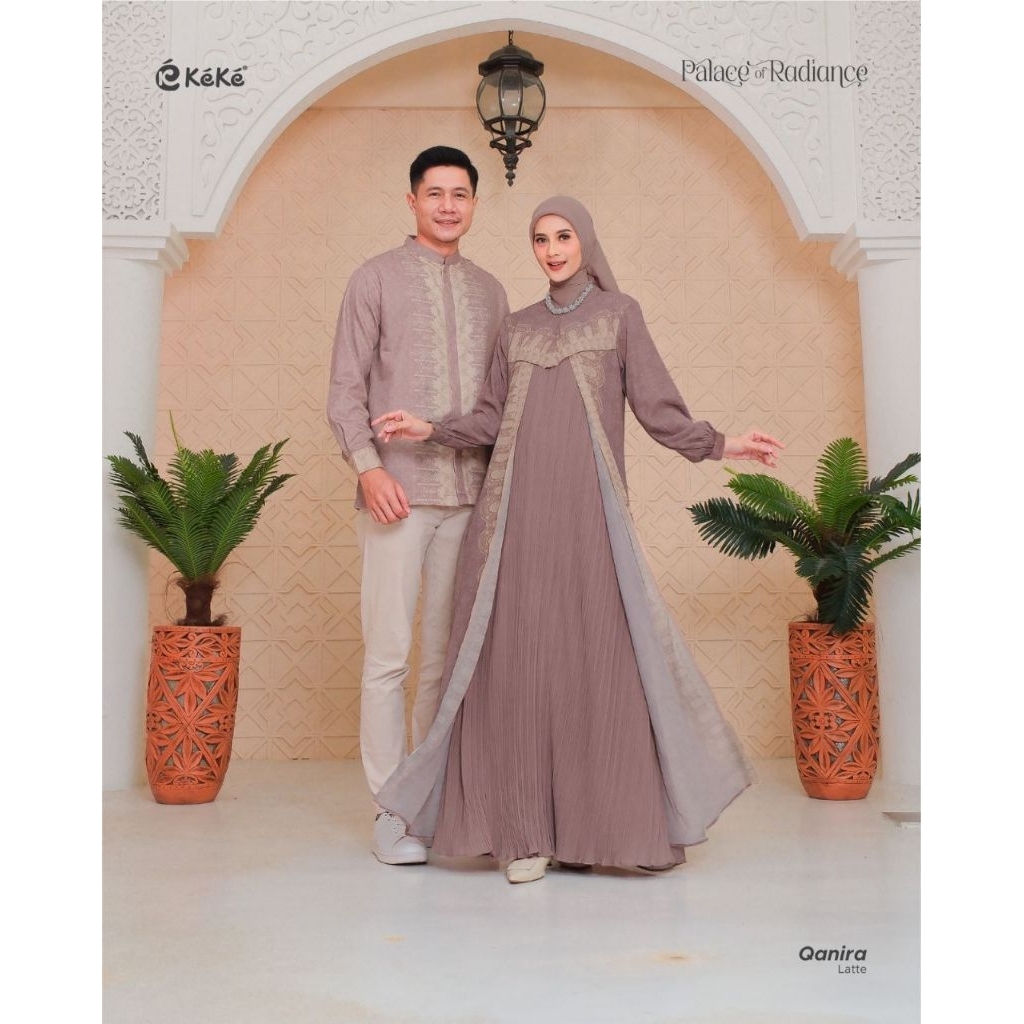 New Arivval Sarimbit Keke Qanira Couple Muslim 2026/Sarimbit Keke Terbaru Qanira Couple Latte /Coupl
