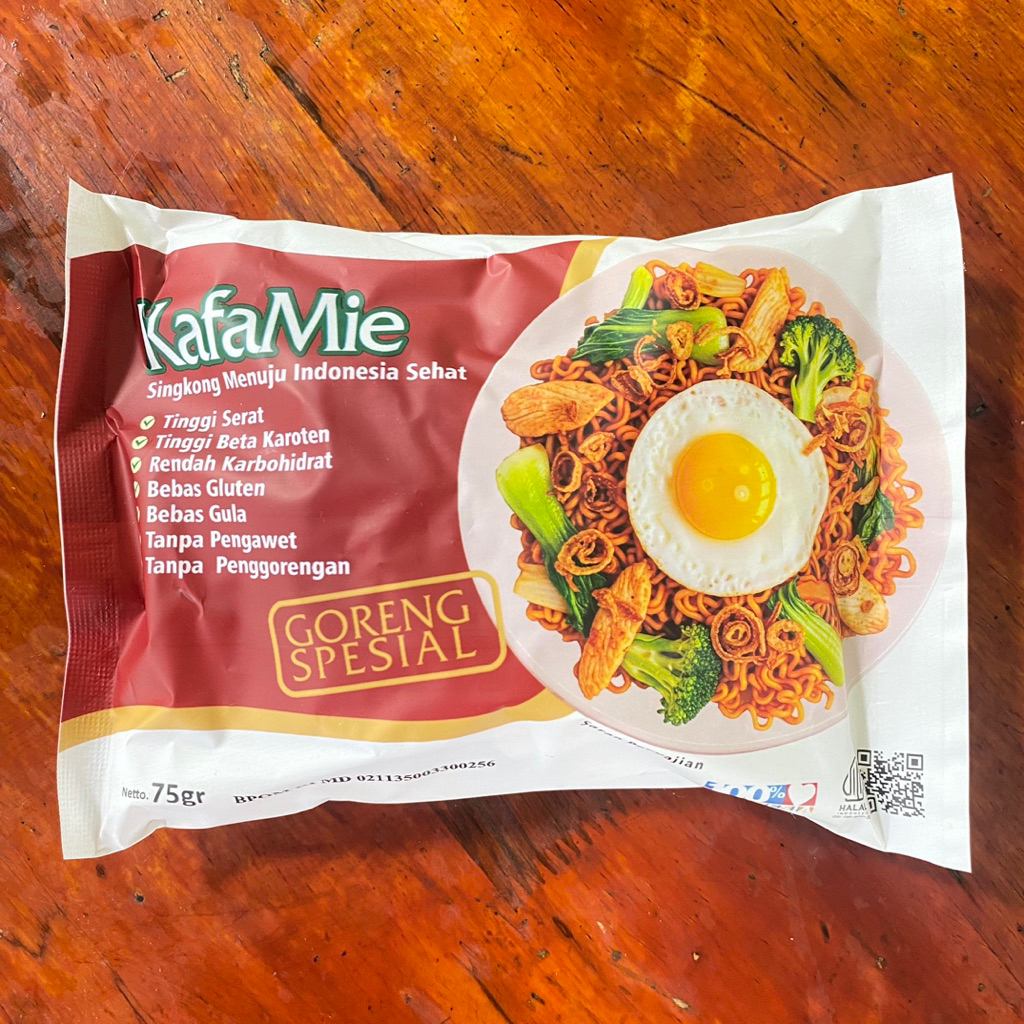 

KafaMie Mie Instan Sehat Goreng Spesial Mie Singkong Mocaf Bebas Gluten