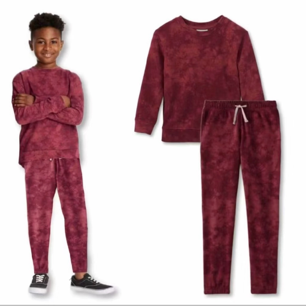 Cat&Jack New Tie Dye Atasan Junior Maroon Polos