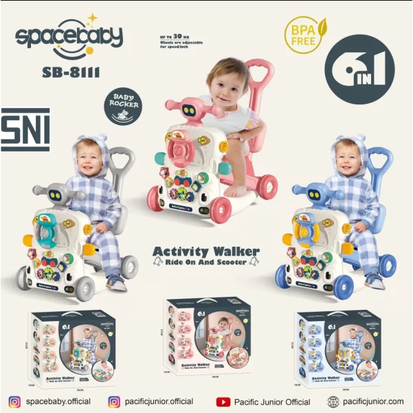 BABY WALKER PUSH WALKER / Push Walker 3 in 1 Baby Elle Spacebaby Space baby exotic PMB