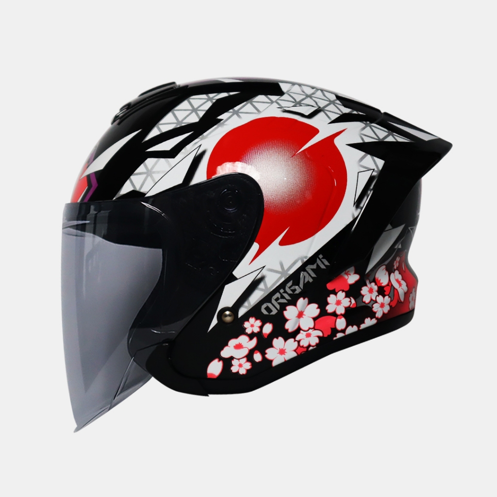 Helm Hall face JS ARMOR Motif Origami /Untuk Pria Wanita/ Helm Dewasa/Helm armor