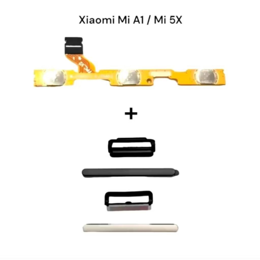 Tombol Fleksibel Power Volume Xiaomi Mi A1 Mi 5X Original Sparepart HP Lengkap
