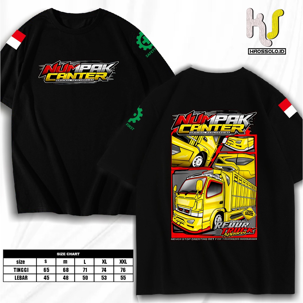 KAOSSOLO.ID- KAOS TRUCK NUMPAK CANTER - KAOS TRUCK KEREN SIMPLE DAN DINAMIS PRIA DAN WANITA TERBARU 