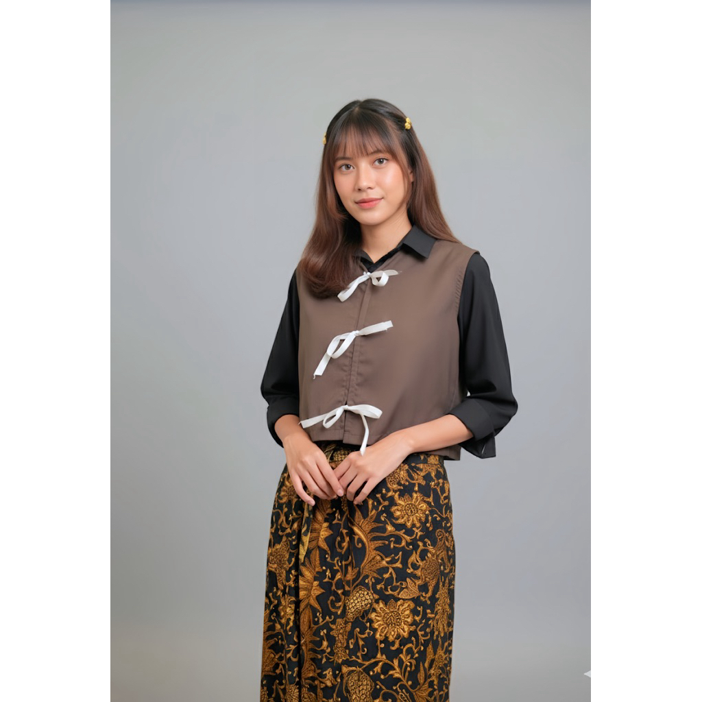 REUBYS - Dira Vest - Vest rompi wanita tanpa lengan top atasan basic vest