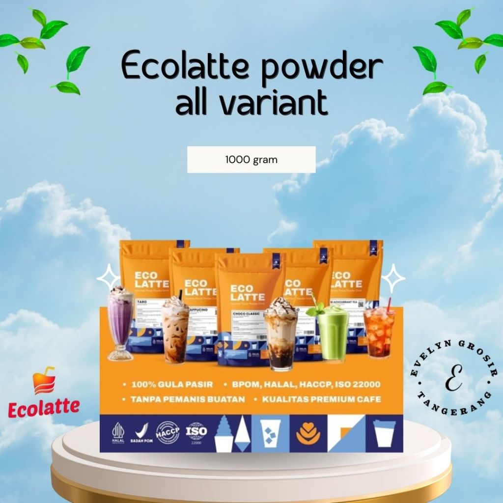

Ecolatte Drink Powder 1kg / Bubuk Minuman Kekinian - Ecolatte Powder All Variant