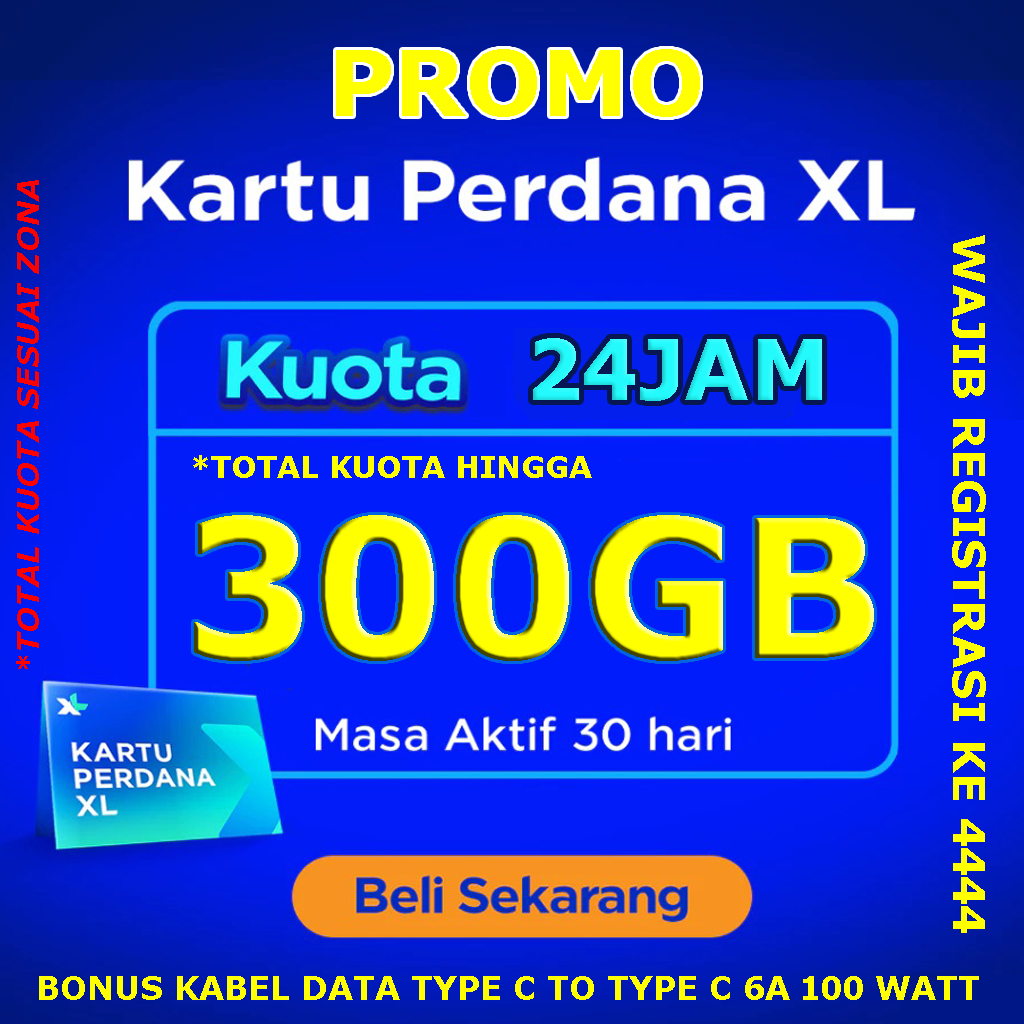 Promo Kartu Perdana XL 300GB 30hari
