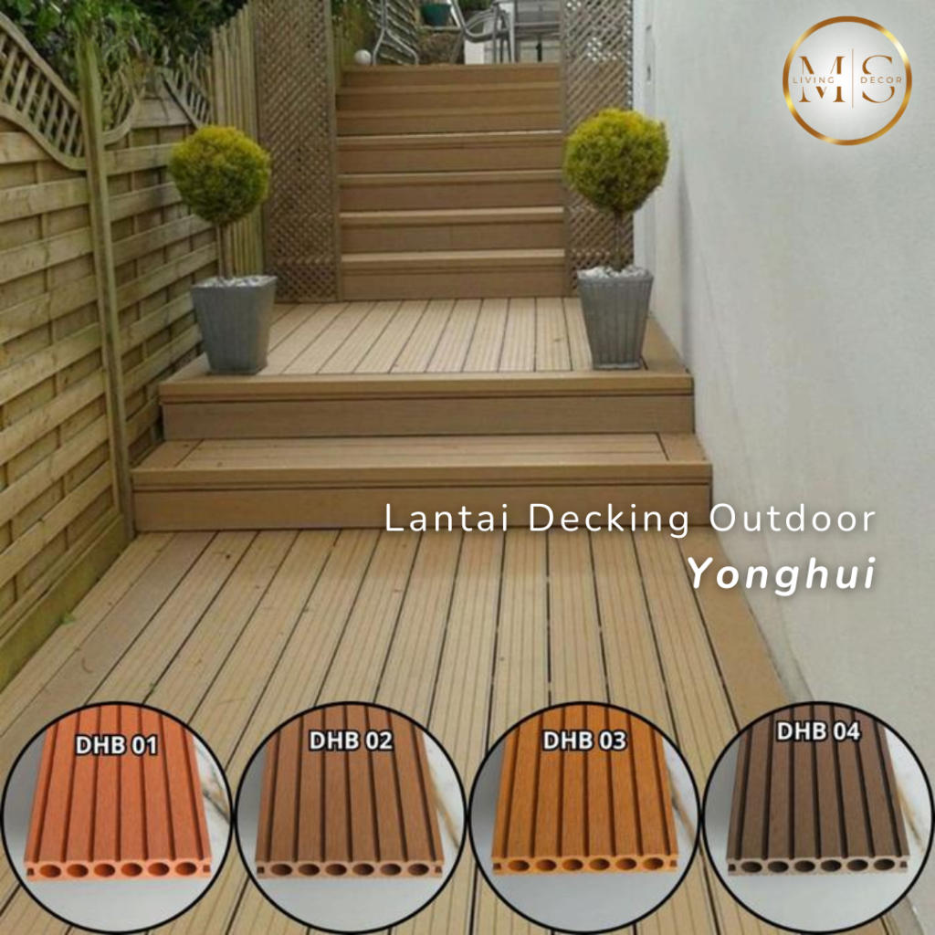 YONGHUI Decking WPC Outdoor Decking Kayu | Lantai Kolam Renang Motif Kayu