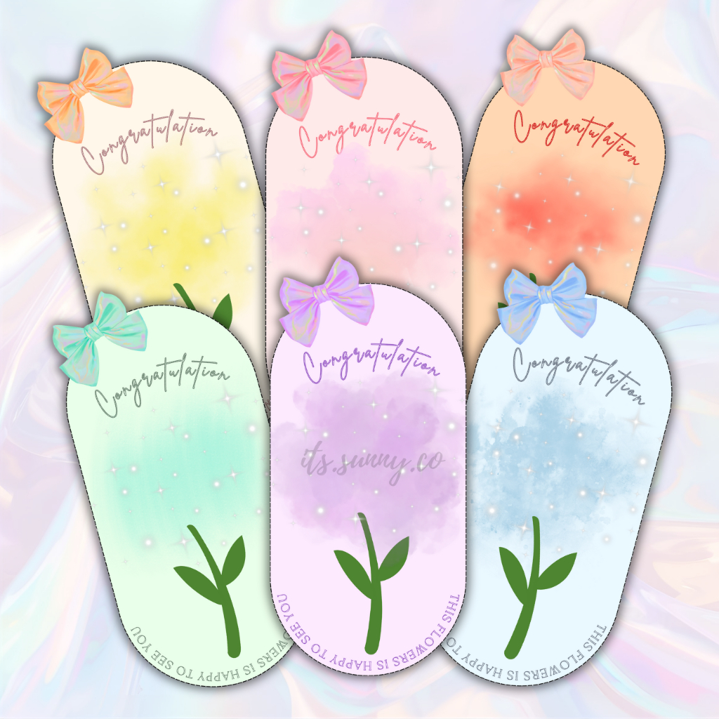 Kertas Buket Bisa Request Tulisan Jedai Holder Kamboja | Paper Flower Card Handle 3D