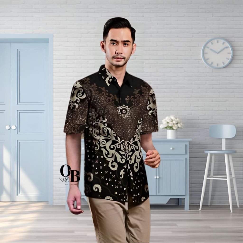 Hem batik pria seragam nikahan kemeja pria Best Seller