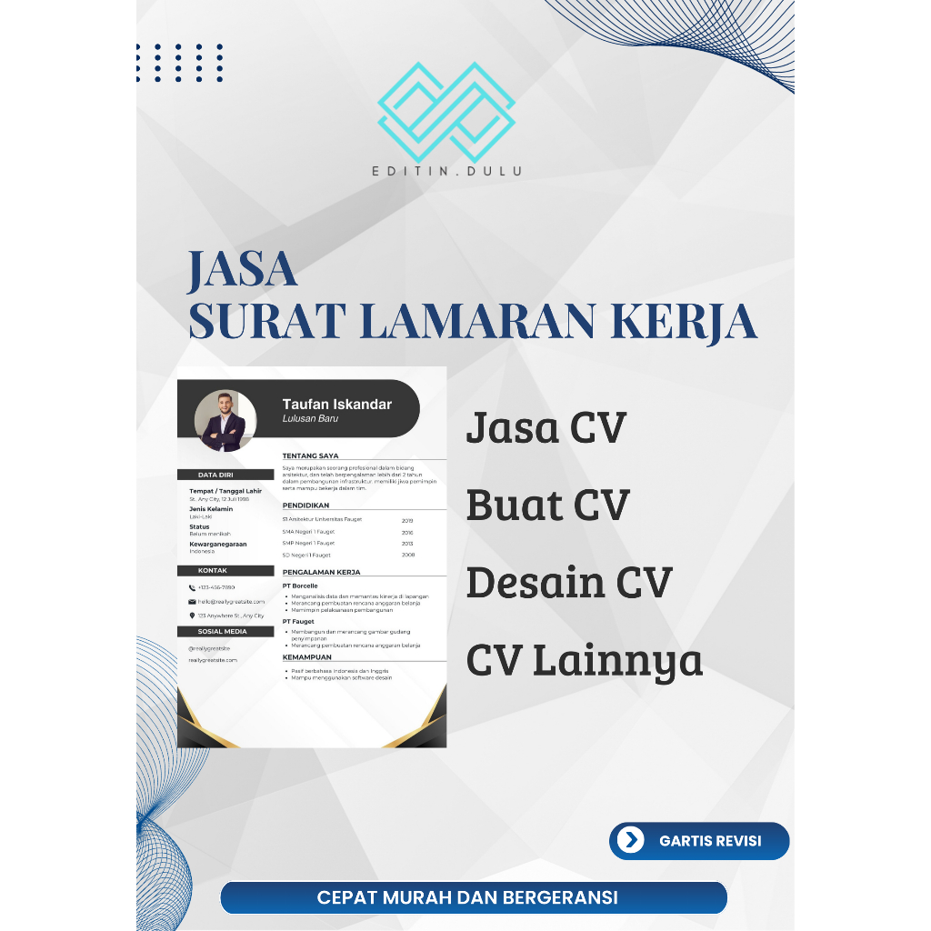 Surat lamaran kerja cepat dan murah