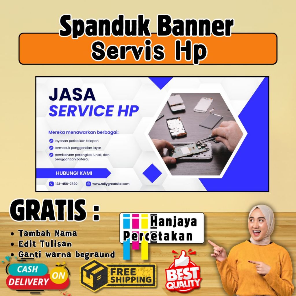 TERMURAH - SPANDUK SERVIS HP | BANNER JASA SERVIS