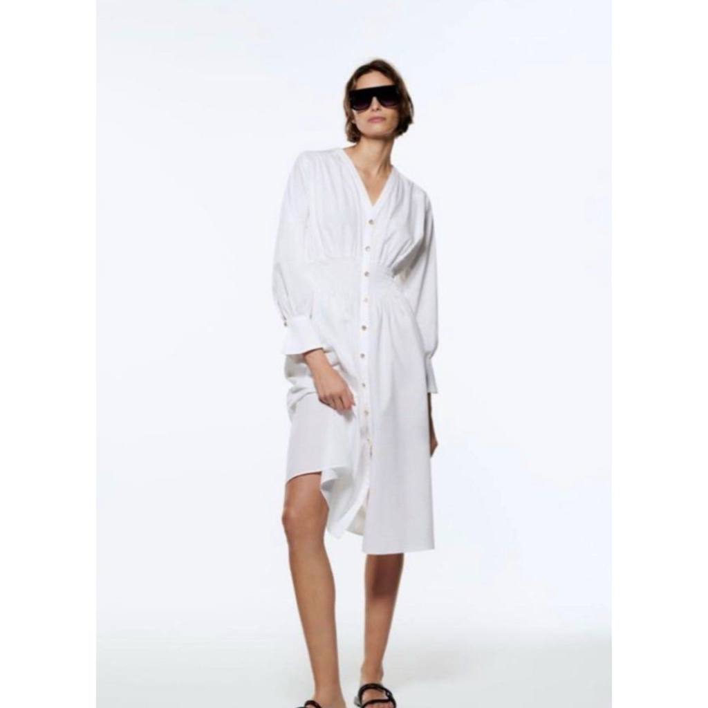 Zara With Poplin Dress