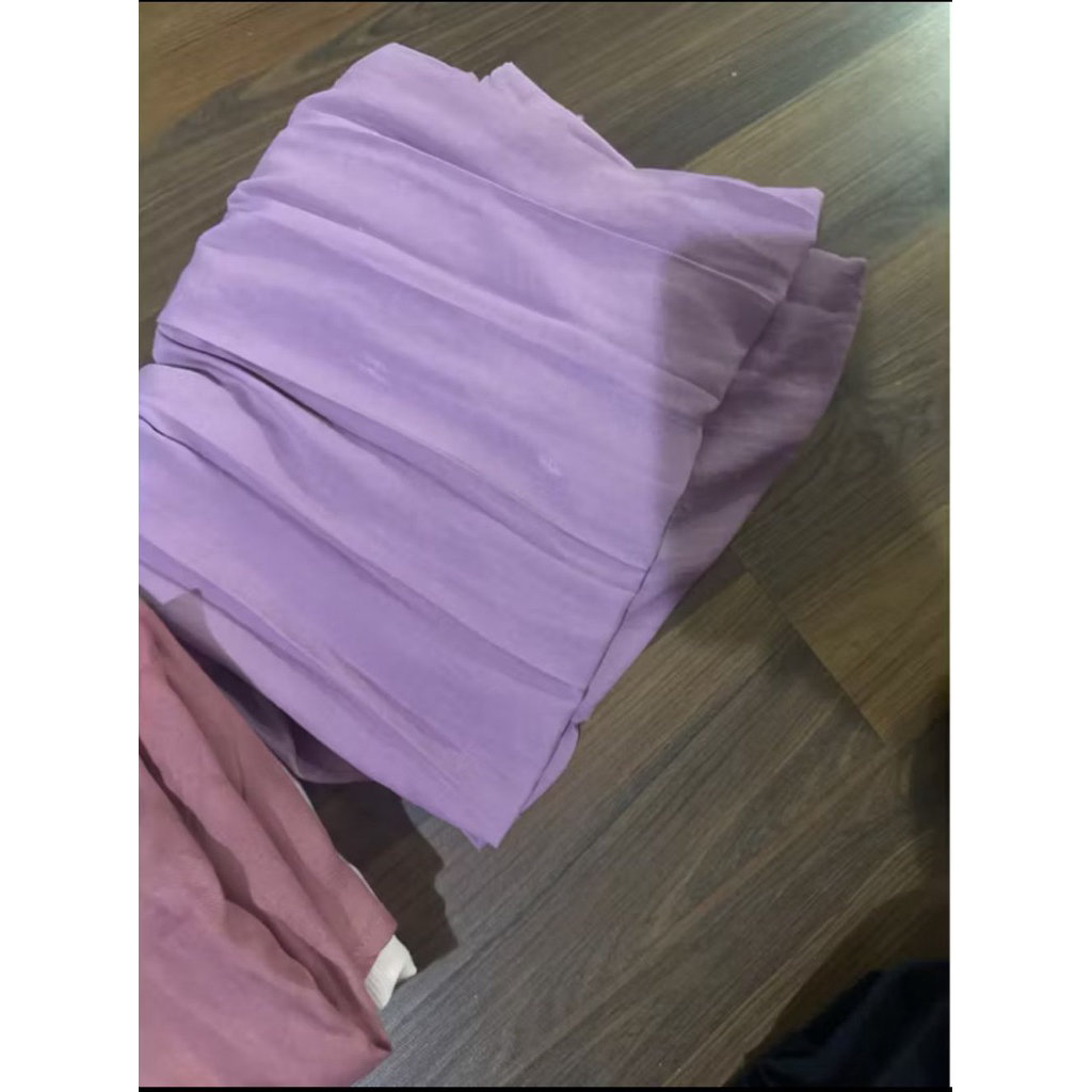 set rok warna ungu lilac/lavender