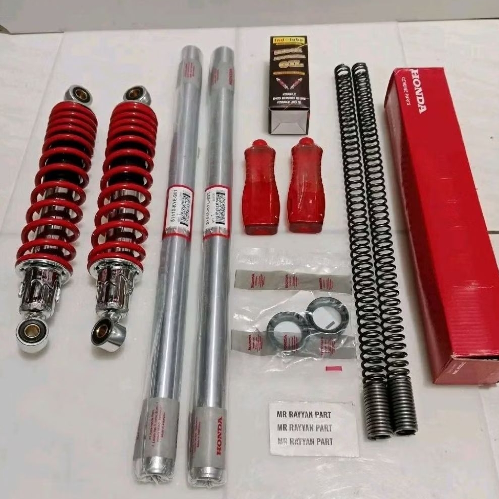 AS SHOCK DEPAN KOMPLIT+SHOCK BELAKANG VERZA VERZA VERZA 150 CB 150 VERZA ORIGINAL AHM
