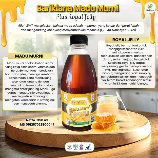 

Bariklana Madu Murni Plus Royal Jelly 350ml ( Madu Murni Hutan Alam Indonesia )