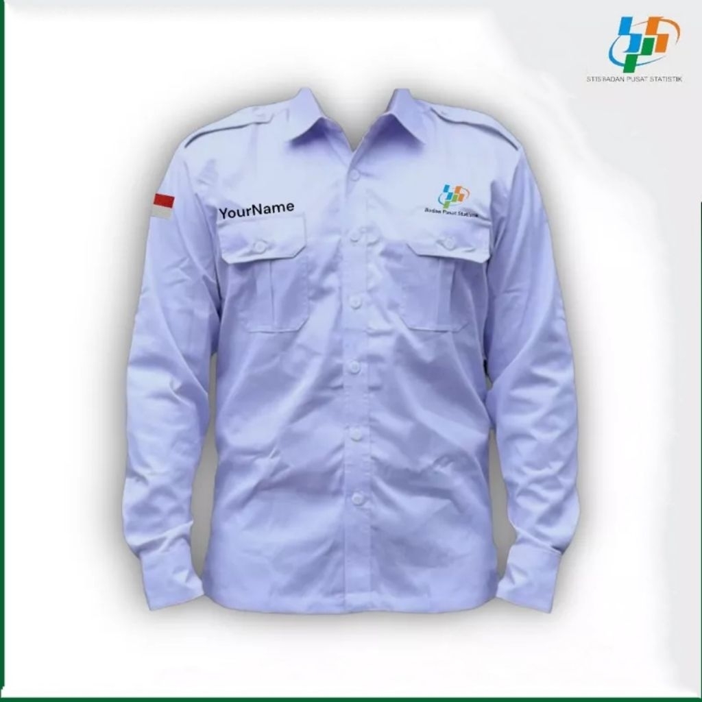 Kemeja BADAN PUSAT STATISTIK baju STATISTIK seragam BADAN PUSAT STATISTIK  full bordir