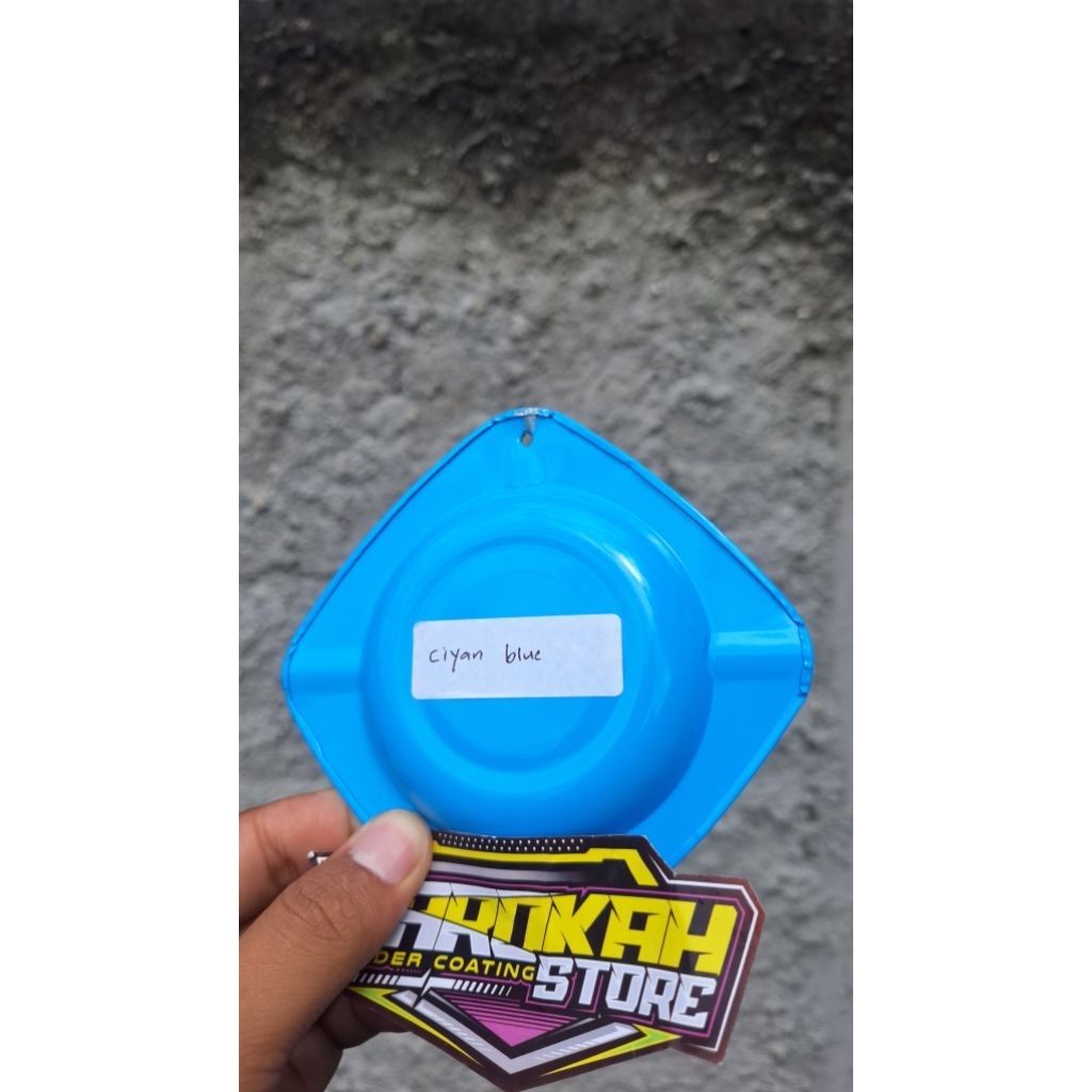 powder coating cat bubuk ciyan blue