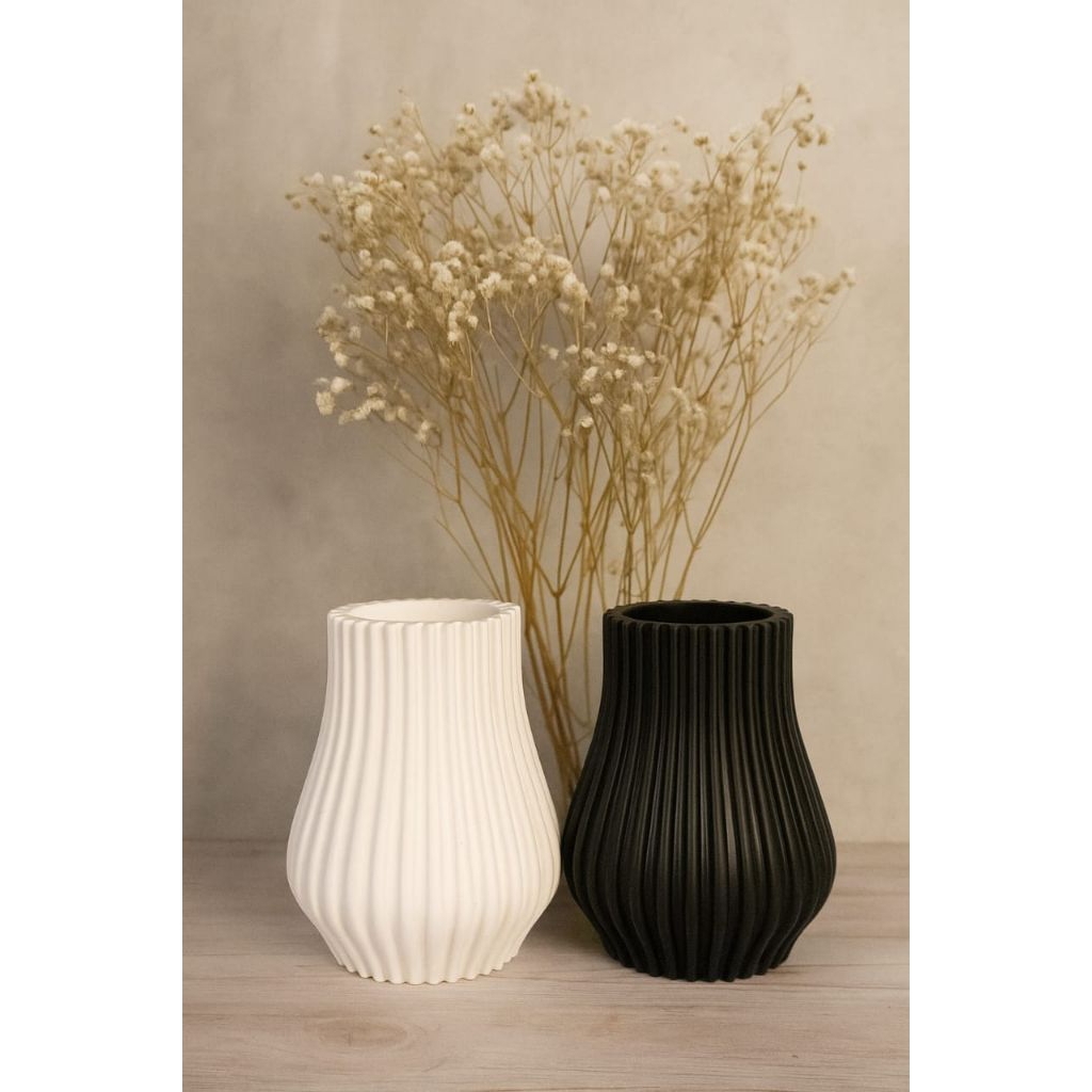 Vas Bunga Minimalis Skandinavia – Dekorasi Meja & Ruang Tamu