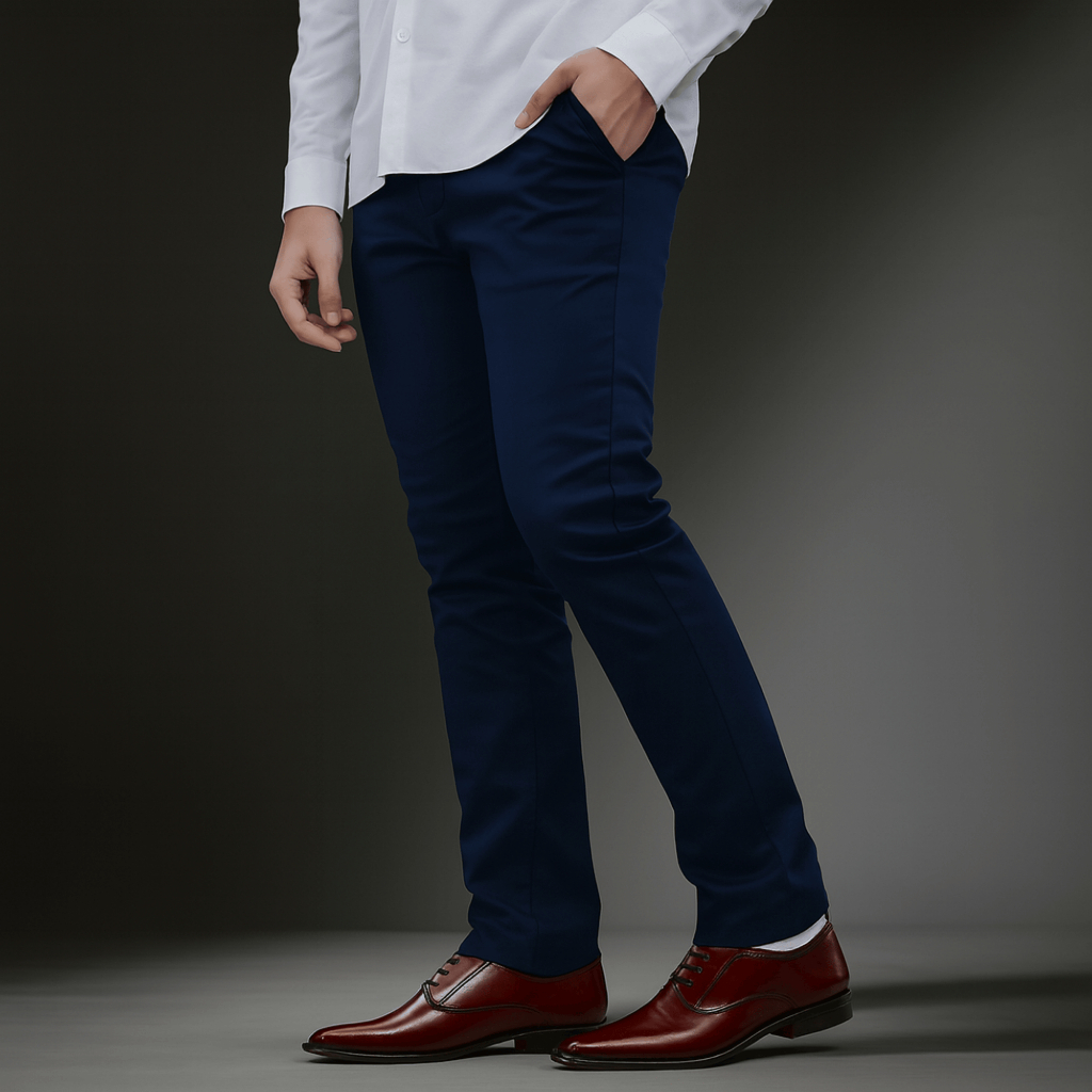 Celana Chino Panjang Biru navy / Celana Panjang Pria