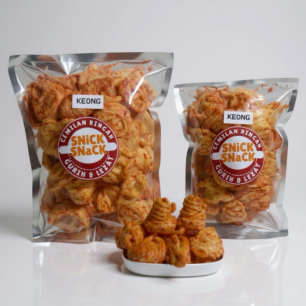 

Snick Snack Keong Balado 100gr / Kerupuk Keong / Kerupuk Siput