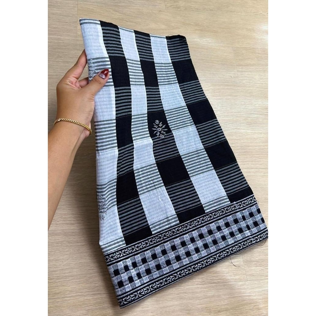 Saput Poleng Bordir Songket / Busana Adat Pria Bali / saput katun Bordir premium