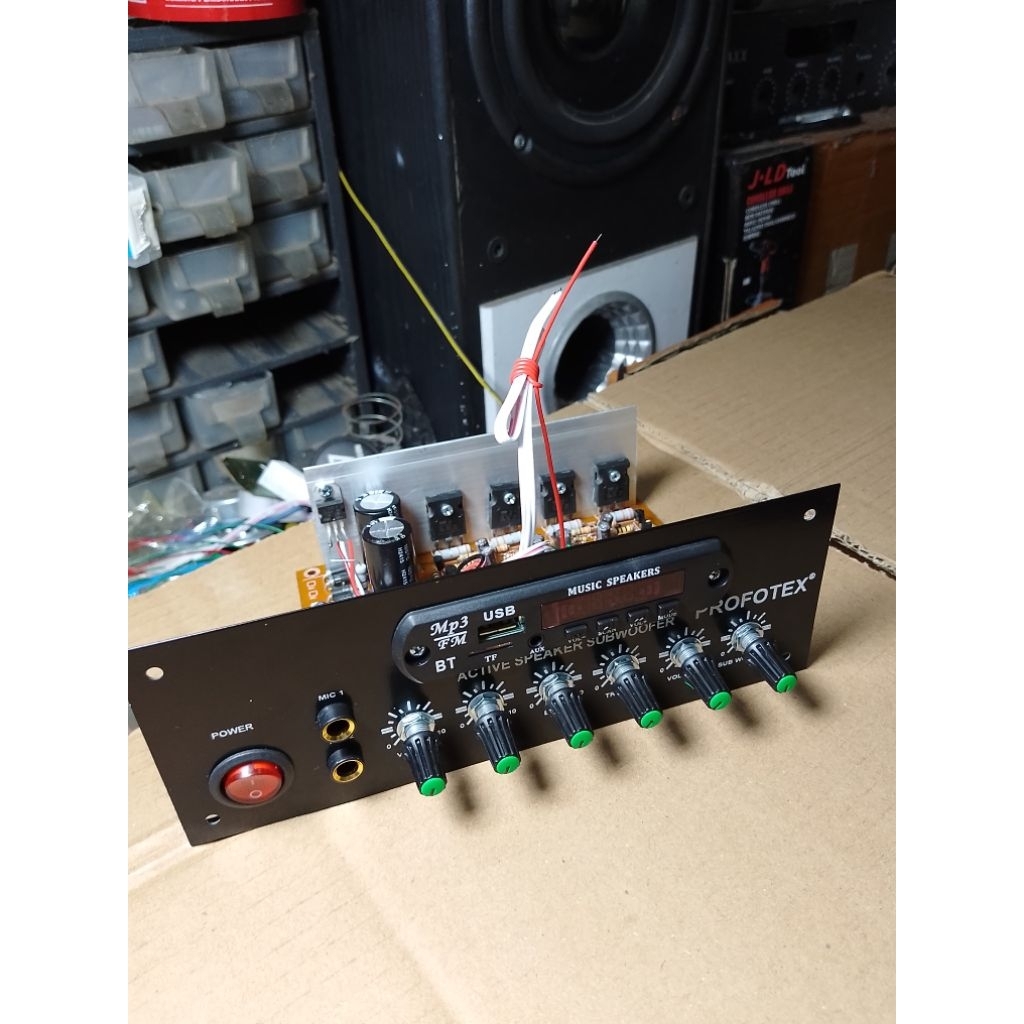 GOJEK mesin speaker aktif/kit modul amplifier speaker aktif plus USB plus echo profotex