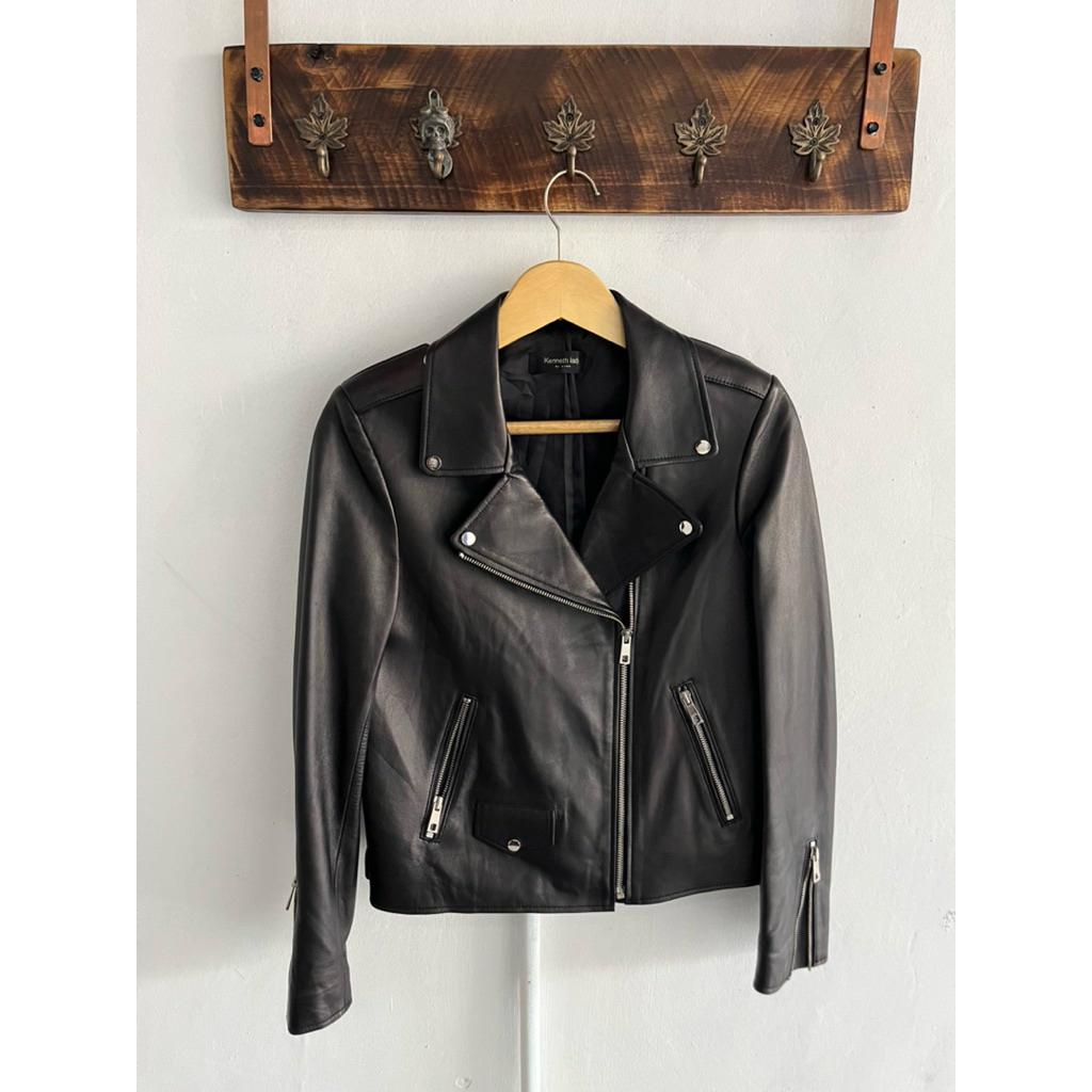 jaket ramones kulit asli