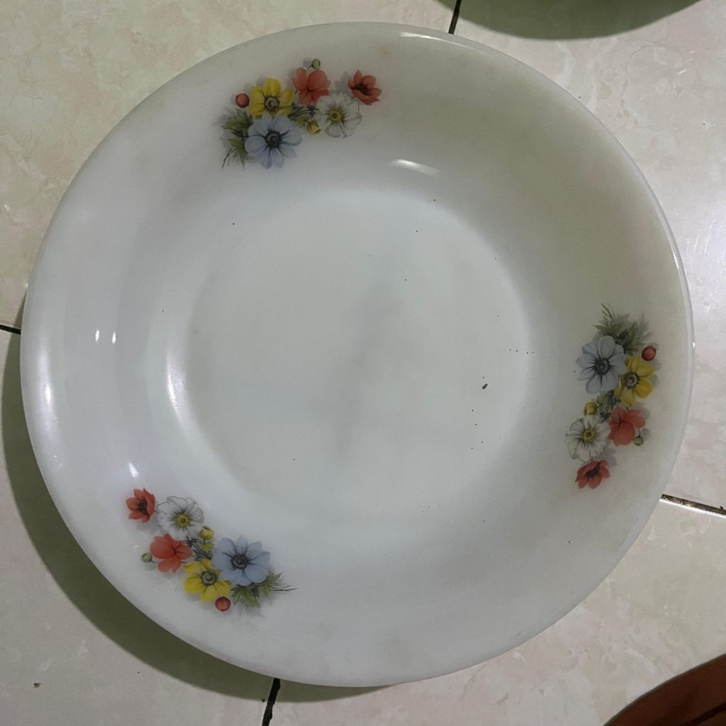 Arcopal France piring saji vintage cekung besar