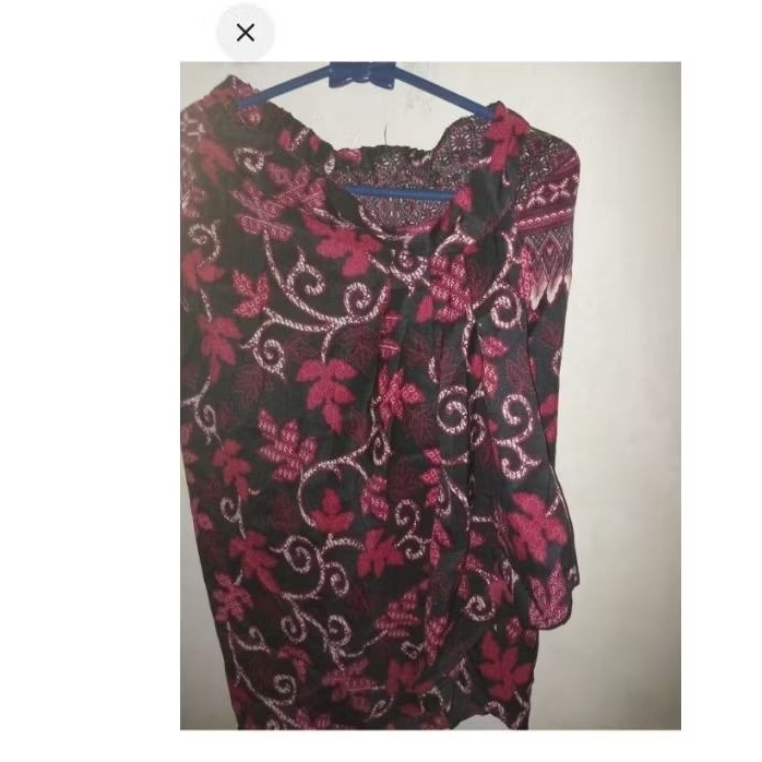 Set Baju Atasan Putih Brokat & Rok Batik PL