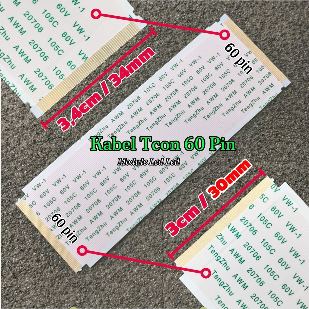 KABEL TCON 60 PIN BEDA SISI