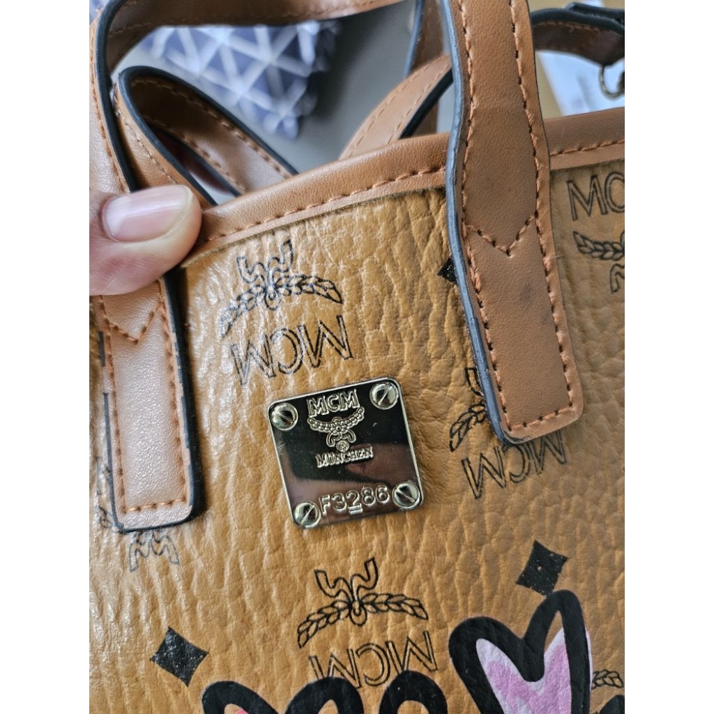 Mcm Mini Essential Crosbody Bag in Visetos Brown