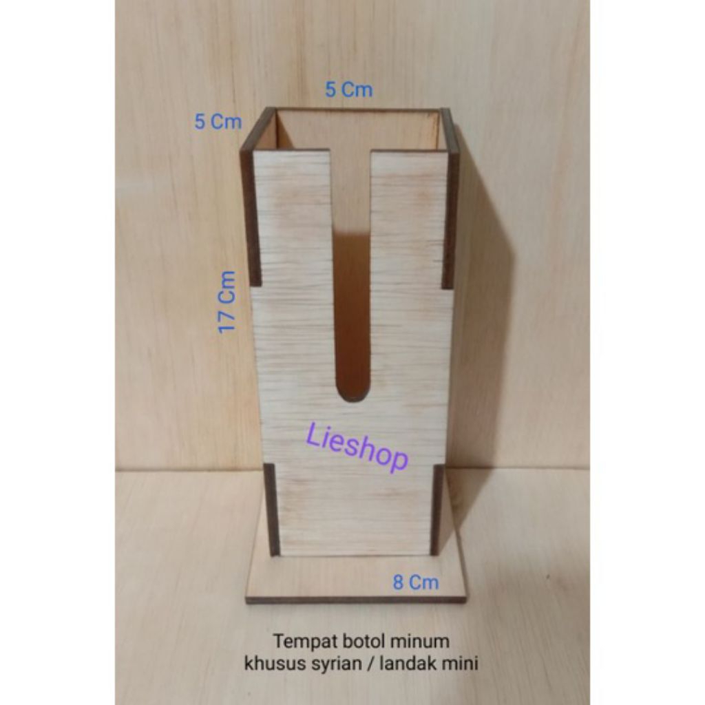Tatakan botol minum hamster hewan landak mini mainan hewan kayu
